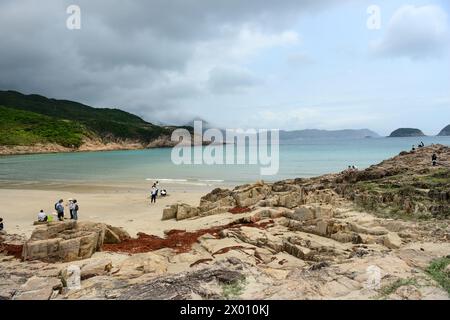 Sai Wan Beach im Sai Kung East Country Park in Hongkong. Stockfoto