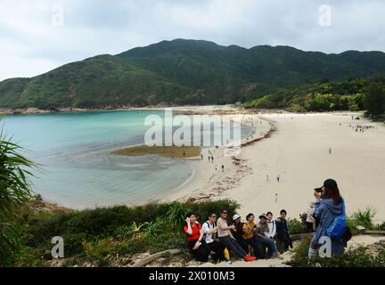 Sai Wan Beach im Sai Kung East Country Park in Hongkong. Stockfoto