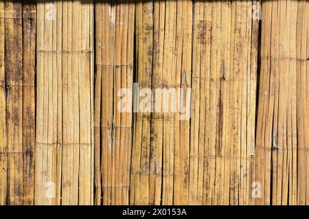 Alte braune Bambustextur für Hintergrund Stockfoto