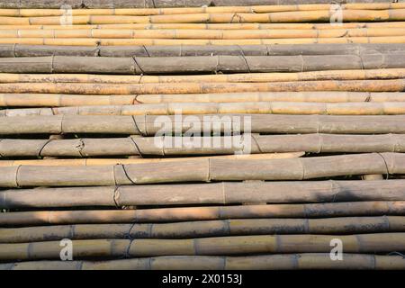 Alte braune Bambustextur für Hintergrund Stockfoto