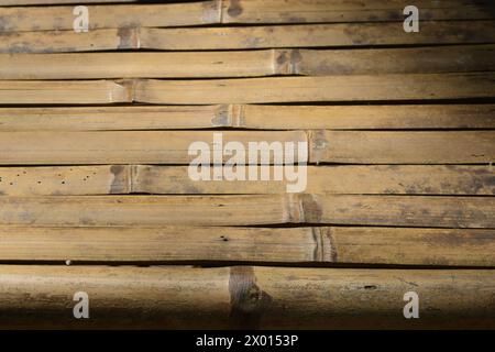 Alte braune Bambustextur für Hintergrund Stockfoto