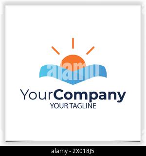 Abstrakte Vektor-Vorlage für das Sunset-Logo Stock Vektor