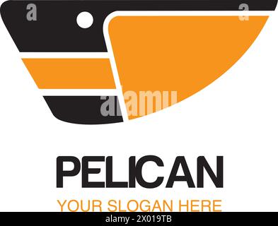 pelican Bird Logo Vektor-Inspiration Stock Vektor