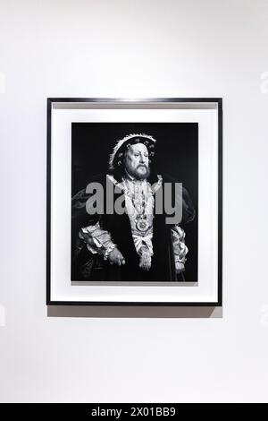 Porträt eines Hernry the VIII Madame Tussauds Wachsmodell bei der Hiroshi Sugimoto Time Machine 2023 Ausstellung in der Hayward Gallery, London, England Stockfoto