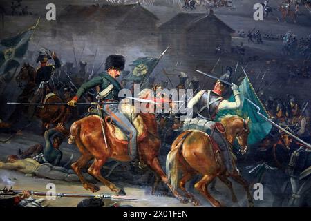 „The Combat of Laubressel, 3. März 1814“, 1830, Jean-Charles Langlois, Musée de l’Armée, Hôtel National des Invalides, Paris, Frankreich Stockfoto