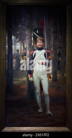 „The Sentry“, 1900, Jean-Baptiste-Edouard Detaille, Musée de l’Armée, Hôtel National des Invalides, Paris, Frankreich Stockfoto