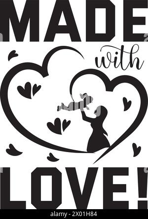 T-Shirt-Design mit Typografie zum Muttertag Stock Vektor