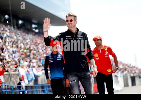 Suzuka, Japan, 07.04.2024, HULKENBERG Nico (ger), Haas F1 Team VF-24 Ferrari, Porträt beim Formel 1 MSC Cruises Japan Grand Prix 2024, 4. Runde der Formel-1-Weltmeisterschaft 2024 vom 5. Bis 7. April 2024 auf der Suzuka International Racing Course in Suzuka, Japan Stockfoto