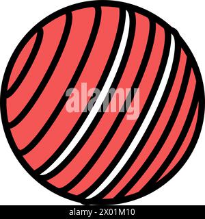 Ball Krocket Spiel Farbe Symbol Vektor Illustration Stock Vektor