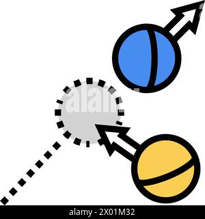 Rush Croquet Spiel Farbe Symbol Vektor Illustration Stock Vektor