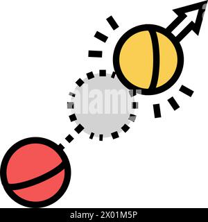 Roquet Krocket Spiel Farbe Symbol Vektor Illustration Stock Vektor