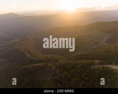 Landschaft in der Nähe von Nucsoara, Kreis Argeș, Muntenia, Rumänien Stockfoto