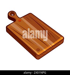 Vektordarstellung eines isolierten Schneidbretts. Vektorabbildung Stock Vektor