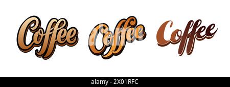 Aber zuerst Kaffee. Handgezeichnetes Zitat für Café und Restaurant. Beschriftung für Drucke und Poster, Menügestaltung, Einladungs- und Grußkarten. Stock Vektor