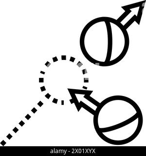 Rush Croquet Spiel Linie Symbol Vektor Illustration Stock Vektor