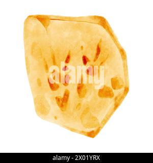 Dinosaurierfußabdruck im Fels. Aquarellfarben. Vektor . Stock Vektor