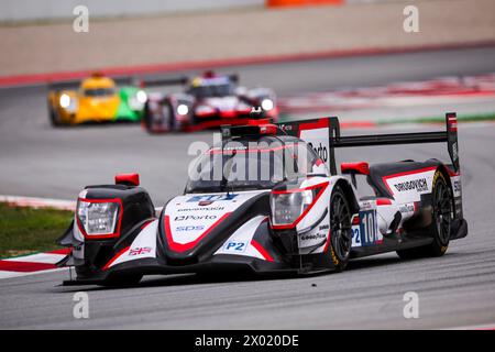 Montmelo, Espagne. April 2024. 10 CULLEN Ryan (gbr), RICHELMI Stéphane (mco), DRUGOVICH Felipe (BH), Vector Sport, Oreca 07 - Gibson, Aktion beim Prolog der European Le Mans Series 2024 auf dem Circuit de Barcelona-Catalunya vom 8. Bis 9. April 2024 in Montmelo, Spanien - Foto Eric Alonso/DPPI Credit: DPPI Media/Alamy Live News Stockfoto