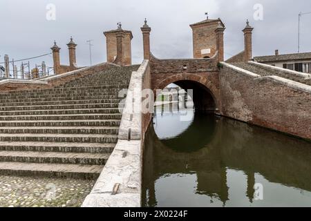 Comacchio ist eine Stadt in der Adria in der Provinz Ferrara in der Region Emilia-Romagna in Italien Stockfoto