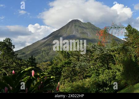 Blick auf den Vulkan Arenal in Costa Rica Stockfoto