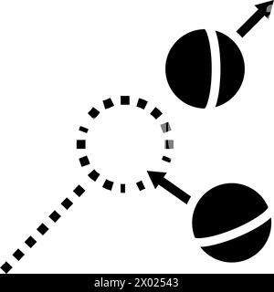 Rush Croquet Spiel Glyphe Icon Vektor Illustration Stock Vektor