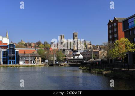 The Brayford Pool Waterfront; Lincoln Marina; Lincoln City, Lincolnshire County, England, UK Stockfoto