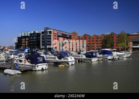 The Brayford Pool Waterfront; Lincoln Marina; Lincoln City, Lincolnshire County, England, UK Stockfoto