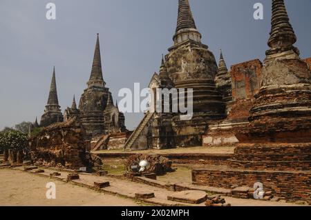 Wat Phra Si Sanphet, buddhistischer Tempel in Ayutthaya, UNESCO-Weltkulturerbe, Thailand, Südostasien, Asien Stockfoto