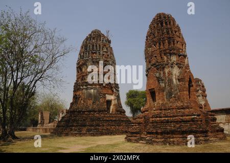 Wat Maha That, buddhistischer Tempel in Ayutthaya, UNESCO-Weltkulturerbe, Thailand, Südostasien, Asien Stockfoto