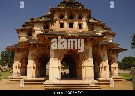 Lotus Mahal, Hampi, UNESCO-Weltkulturerbe, Karnataka, Indien, Asien Stockfoto