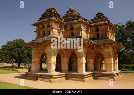 Lotus Mahal, Hampi, UNESCO-Weltkulturerbe, Karnataka, Indien, Asien Stockfoto