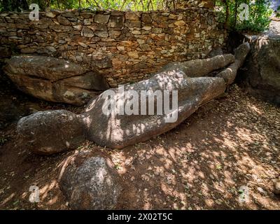 Flerio Melanes Kouros, Naxos, Kykladen, Griechische Inseln, Griechenland, Europa Stockfoto