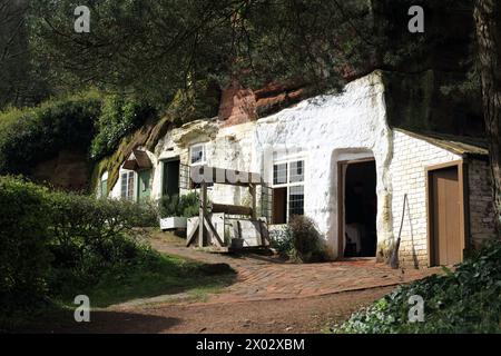 Kinver Rock Houses, Kinver, Staffordshire, England, Großbritannien. Stockfoto