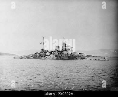 HMS QUEEN ELIZABETH, BRITISCHES SCHLACHTSCHIFF. 1941 AUF SEE. Royal Navy, KÖNIGIN ELIZABETH (HMS) Stockfoto