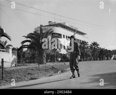 Am 14. Januar 1943 trafen sich Präsident Roosevelt und Churchill in der Nähe von Casablanca auf der Großen Strategiekonferenz der Alliierten zusammen, in der Generalstabschefs und General de Gaulle und General Giraud über die Vereinigung der Kriegsanstrengungen des französischen Reiches diskutierten. Die Konferenz fand im Anfa Hotel statt. Stockfoto