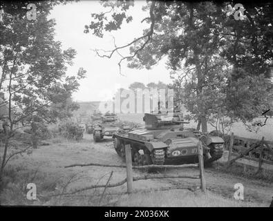 DIE POLNISCHE ARMEE IN GROSSBRITANNIEN, 1940-1947 – am 1. September 1941 wurde das Bataillon zum 66. Bataillon, 16. Panzerbrigade (1. Polnisches Korps). Valentine Mark III. Panzer des 2. Bataillons, 1. Panzerregiment (1. Polnisches Korps) auf Übung in Schottland. Foto, aufgenommen während des Besuchs von General Alan Brooke beim schottischen Kommando polnische Armee, polnische Streitkräfte im Westen, 1. Korps, polnische Streitkräfte im Westen, 1. Korps, 1. Panzerregiment, polnische Streitkräfte im Westen, 1. Korps, 16. Unabhängige Panzerbrigade, polnische Streitkräfte im Westen, 1. Korps, 16. Panzerbrigade, polnische Armee Stockfoto