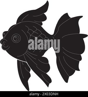 Dekorative Fisch-Icon-Vektor-Illustration einfaches Design Stock Vektor