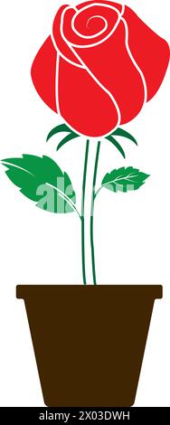 Ikonen von verschiedenen Arten von Blumen, Sonnenblumen, Tulpen und anderen Stock Vektor