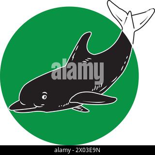 Dolphin Icon Vektor Illustration einfaches Design Stock Vektor
