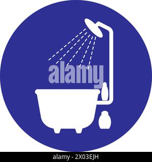 Badezimmer Icon Vektor Illustration einfaches Design Stock Vektor