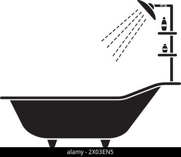 Badezimmer Icon Vektor Illustration einfaches Design Stock Vektor