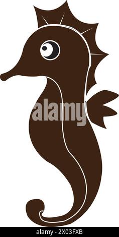 Seepferd Symbol Vektor Illustration Symbol Design Stock Vektor