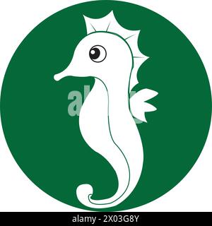 Seepferd Symbol Vektor Illustration Symbol Design Stock Vektor