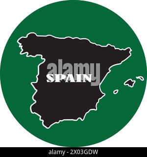 spanien Karte Symbol Vektor Illustration Symbol Design Stock Vektor