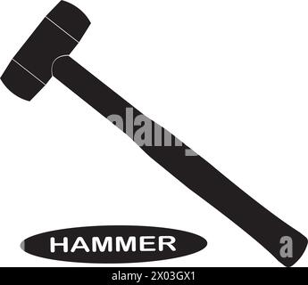 Hammer Icon Vektor Illustration Logo Design Stock Vektor