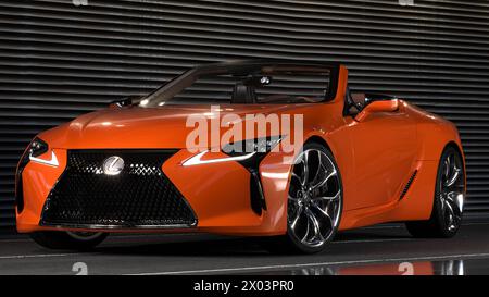 Lexus LC 500 Convertible im Fotostudio Stockfoto