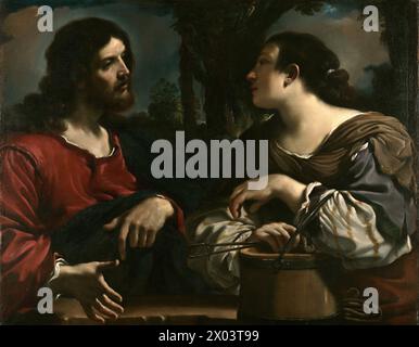 Christus und die Frau von Samaria (ca. 1619–1620) Guercino Stockfoto