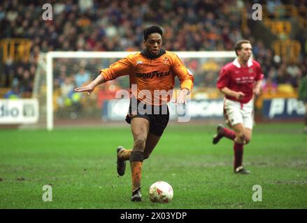 Wolverhampton Wanderers / Bristol City in Molineux 11/2/95 2-0 Mark Rankine Stockfoto