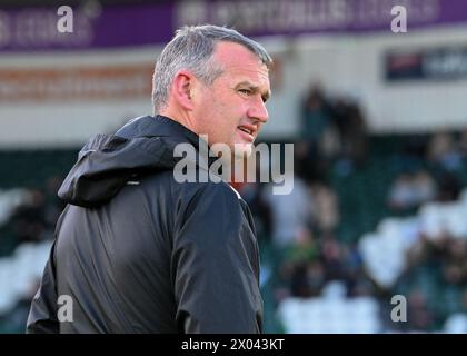 Erster Teamtrainer Kevin Nancekivell von Plymouth Argyle während des Sky Bet Championship Matches Plymouth Argyle gegen Queens Park Rangers in Home Park, Plymouth, Vereinigtes Königreich, 9. April 2024 (Foto: Stan Kasala/News Images) in, am 9. April 2024. (Foto: Stan Kasala/News Images/SIPA USA) Credit: SIPA USA/Alamy Live News Stockfoto