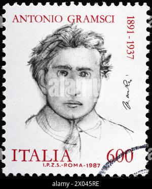 Antonio Gramsci auf italienischer Briefmarke Stockfoto