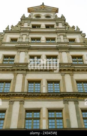 Das englische Haus in Danzig, Polen. Sehenswürdigkeiten und Denkmäler. Wunderschönes Gebäude. Architektur. Stockfoto